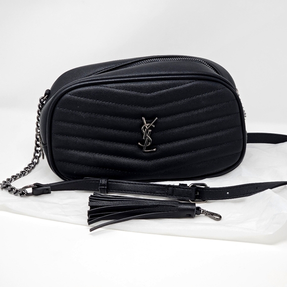 Black Quilted Crossbody Bag - Picture 3 of 16